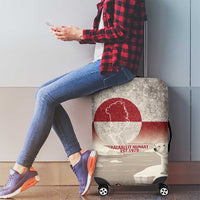 Greenland Flag Vintage Luggage Cover Greenlander Flag With Polar Bear