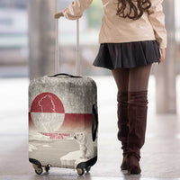 Greenland Flag Vintage Luggage Cover Greenlander Flag With Polar Bear