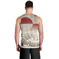 Greenland Flag Vintage Men Tank Top Greenlander Flag With Polar Bear