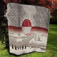 Greenland Flag Vintage Quilt Greenlander Flag With Polar Bear