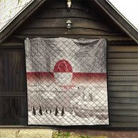 Greenland Flag Vintage Quilt Greenlander Flag With Polar Bear