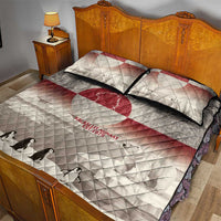 Greenland Flag Vintage Quilt Bed Set Greenlander Flag With Polar Bear