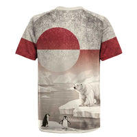 Greenland Flag Vintage Rugby Jersey Greenlander Flag With Polar Bear