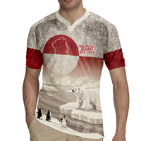 Greenland Flag Vintage Rugby Jersey Greenlander Flag With Polar Bear