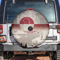 Greenland Flag Vintage Spare Tire Cover Greenlander Flag With Polar Bear