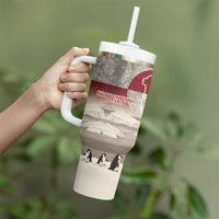 Greenland Flag Vintage Tumbler With Handle Greenlander Flag With Polar Bear