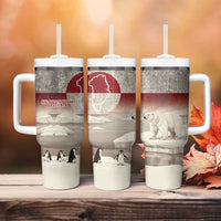 Greenland Flag Vintage Tumbler With Handle Greenlander Flag With Polar Bear