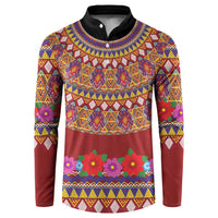 Greenland Costume Button Sweatshirt Tradional Kalaallisuut Pattern