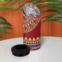 Greenland Costume 4 in 1 Can Cooler Tumbler Tradional Kalaallisuut Pattern