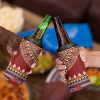 Greenland Costume 4 in 1 Can Cooler Tumbler Tradional Kalaallisuut Pattern