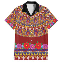 Greenland Costume Family Matching Puletasi and Hawaiian Shirt Tradional Kalaallisuut Pattern