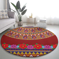 Greenland Costume Round Carpet Tradional Kalaallisuut Pattern