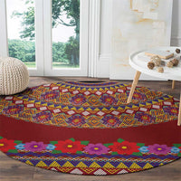 Greenland Costume Round Carpet Tradional Kalaallisuut Pattern