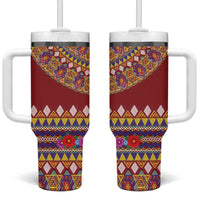 Greenland Costume Tumbler With Handle Tradional Kalaallisuut Pattern