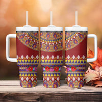 Greenland Costume Tumbler With Handle Tradional Kalaallisuut Pattern