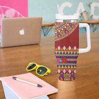 Greenland Costume Tumbler With Handle Tradional Kalaallisuut Pattern