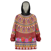 Greenland Costume Wearable Blanket Hoodie Tradional Kalaallisuut Pattern