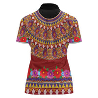 Greenland Costume Women Polo Shirt Tradional Kalaallisuut Pattern