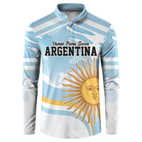Custom Argentina Rugby Button Sweatshirt Summer Paris 2024 LT9 - Wonder Print Shop