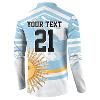 Custom Argentina Rugby Button Sweatshirt Summer Paris 2024 LT9 - Wonder Print Shop