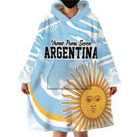 Custom Argentina Rugby Wearable Blanket Hoodie Summer Paris 2024 - Wonder Print Shop