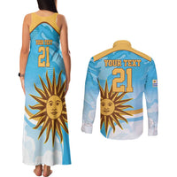 Custom Uruguay Rugby Couples Matching Tank Maxi Dress and Long Sleeve Button Shirt Go Teros Summer Paris 2024 LT9 - Wonder Print Shop