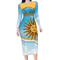 Custom Uruguay Rugby Family Matching Long Sleeve Bodycon Dress and Hawaiian Shirt Go Teros Summer Paris 2024 LT9 - Wonder Print Shop