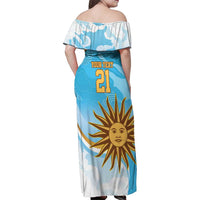 Custom Uruguay Rugby Family Matching Off Shoulder Maxi Dress and Hawaiian Shirt Go Teros Summer Paris 2024 LT9 - Wonder Print Shop