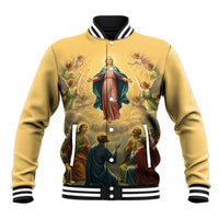 Assumption Virgin Mary to Heaven Baseball Jacket Falling Asleep of the Mother of God - Wonder Print Shop