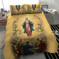 Assumption Virgin Mary to Heaven Bedding Set Falling Asleep of the Mother of God - Wonder Print Shop