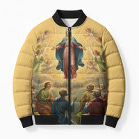 Assumption Virgin Mary to Heaven Bomber Puffer Jacket Falling Asleep of the Mother of God - Wonder Print Shop