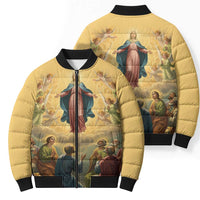 Assumption Virgin Mary to Heaven Bomber Puffer Jacket Falling Asleep of the Mother of God - Wonder Print Shop