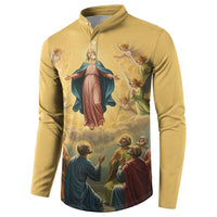 Assumption Virgin Mary to Heaven Button Sweatshirt Falling Asleep of the Mother of God - Wonder Print Shop