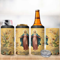 Assumption Virgin Mary to Heaven 4 in 1 Can Cooler Tumbler Falling Asleep of the Mother of God - Wonder Print Shop