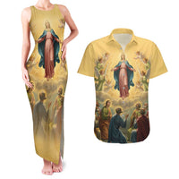 Assumption Virgin Mary to Heaven Couples Matching Tank Maxi Dress and Hawaiian Shirt Falling Asleep of the Mother of God - Wonder Print Shop