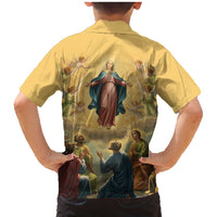 Assumption Virgin Mary to Heaven Family Matching Mermaid Dress and Hawaiian Shirt Falling Asleep of the Mother of God - Wonder Print Shop