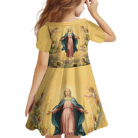 Assumption Virgin Mary to Heaven Family Matching Off The Shoulder Long Sleeve Dress and Hawaiian Shirt Falling Asleep of the Mother of God - Wonder Print Shop