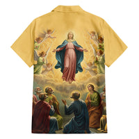 Assumption Virgin Mary to Heaven Family Matching Off The Shoulder Long Sleeve Dress and Hawaiian Shirt Falling Asleep of the Mother of God - Wonder Print Shop