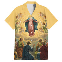 Assumption Virgin Mary to Heaven Family Matching Puletasi and Hawaiian Shirt Falling Asleep of the Mother of God - Wonder Print Shop