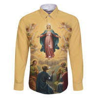Assumption Virgin Mary to Heaven Family Matching Puletasi and Hawaiian Shirt Falling Asleep of the Mother of God - Wonder Print Shop
