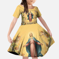 Assumption Virgin Mary to Heaven Family Matching Summer Maxi Dress and Hawaiian Shirt Falling Asleep of the Mother of God - Wonder Print Shop