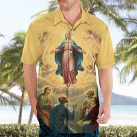 Assumption Virgin Mary to Heaven Hawaiian Shirt Falling Asleep of the Mother of God - Wonder Print Shop