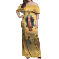 Assumption Virgin Mary to Heaven Off Shoulder Maxi Dress Falling Asleep of the Mother of God - Wonder Print Shop