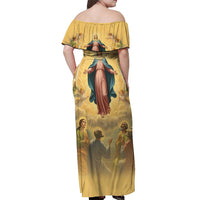 Assumption Virgin Mary to Heaven Off Shoulder Maxi Dress Falling Asleep of the Mother of God - Wonder Print Shop