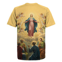 Assumption Virgin Mary to Heaven Rugby Jersey Falling Asleep of the Mother of God - Wonder Print Shop