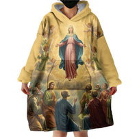 Assumption Virgin Mary to Heaven Wearable Blanket Hoodie Falling Asleep of the Mother of God - Wonder Print Shop