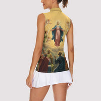 Assumption Virgin Mary to Heaven Women Sleeveless Polo Shirt Falling Asleep of the Mother of God - Wonder Print Shop