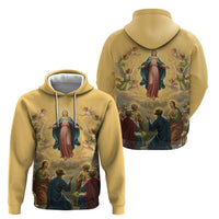 Assumption Virgin Mary to Heaven Zip Hoodie Falling Asleep of the Mother of God - Wonder Print Shop