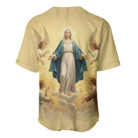 Blessed Virgin Mary Baseball Jersey Falling Asleep of the Mother of God - Wonder Print Shop