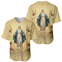 Blessed Virgin Mary Baseball Jersey Falling Asleep of the Mother of God - Wonder Print Shop
